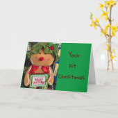 PRETTIGE **1e KERSTDAG** GEWENST!!!! Kaart (Gele Bloem)