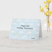 Prettige 2e huwelijksverjaardag kaart (Gele Bloem)