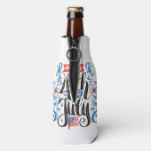 Prettige 4 juli flesjeskoeler (Fles Achterkant)