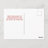 Prettige 4 juli Onafhankelijkheidsdag viering Briefkaart (Achterkant)