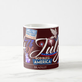 Prettige 4 juli Onafhankelijkheidsdag viering Koffiemok