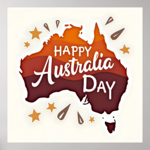 Prettige Australië dag Poster