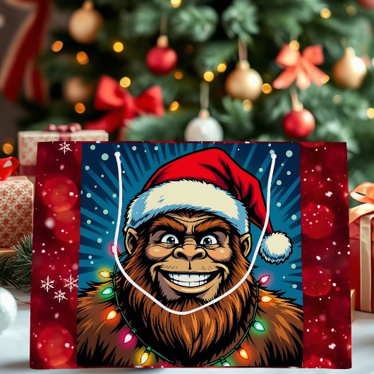 Prettige Bigfoot Sasquatch Kerstmis Groot Cadeauzakje
