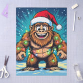 Prettige Bigfoot Sasquatch Kerstmis Tissuepapier (Craft)