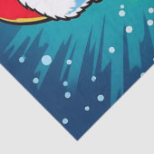 Prettige Bigfoot Sasquatch Kerstmis Tissuepapier (Detail)