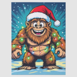 Prettige Bigfoot Sasquatch Kerstmis Tissuepapier