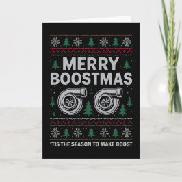 Prettige Boostmas Turbo Kerstmis Trui Auto Racing Kaart