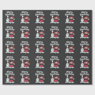 Prettige Bowlmas Bowl met Kerstman Hoed Bowl Sport Cadeaupapier
