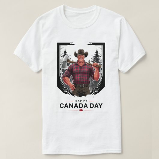 Prettige Canadese Dag Houthakker T-shirt (Design voorkant)