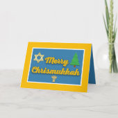 Prettige Chrismukkah interreligieuze kerstkaart Feestdagen Kaart (Voorkant)