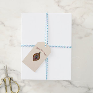 Prettige Crisis Tijd – Vintage Modern Kerstmis Cadeaulabel