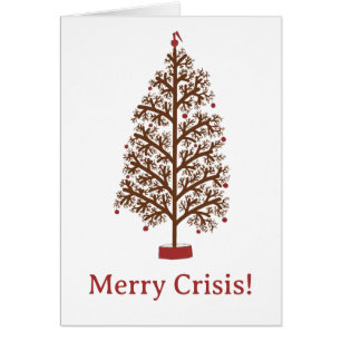 Prettige crisis tweedehands kerstboom