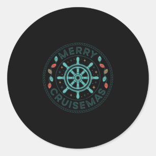 Prettige Cruisemas Cruise Mas Kerst Matching Famil Ronde Sticker