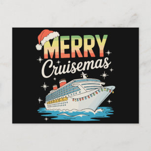 Prettige Cruisemas Cruise Schip Kerstmis Familie K Feestdagenkaart