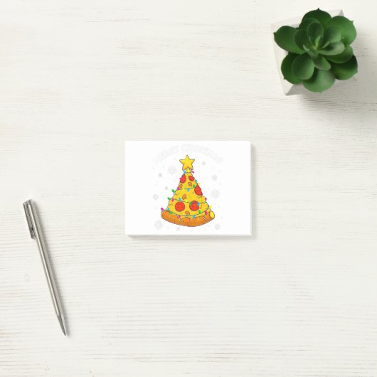 Prettige Crustmas Pizza Kerstboom Kerstcadeaus Kin Post-it® Notes (Kantoor)