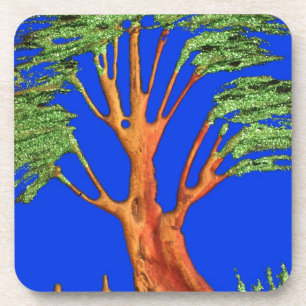 Prettige Dag Afrikaanse ECO Blauwe Lucht Acacia B Drankjes Onderzetter