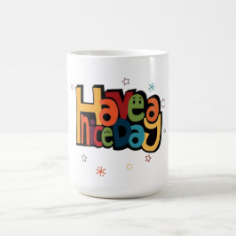 "Prettige Dag" Retro Kleurrijke Koffiemok