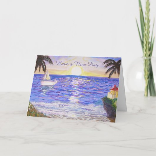 Prettige dag strand kaart (Voorkant)