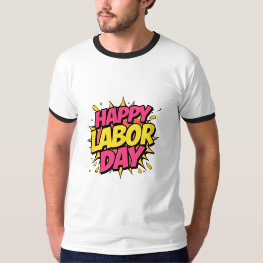 Prettige Dag van de Arbeid T-shirt (Voorkant)