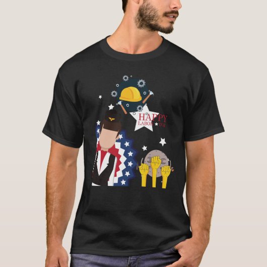 Prettige Dag van de Arbeid T-shirt (Voorkant)