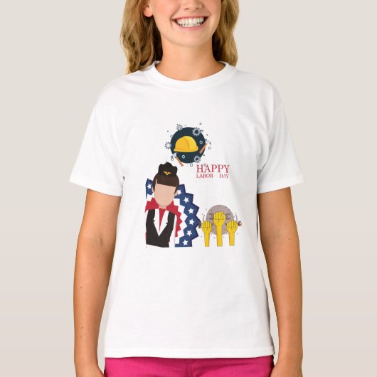Prettige Dag van de Arbeid T-shirt (Voorkant)