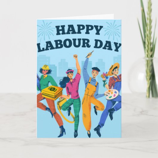 Prettige Dag van de Arbeid Wenskaart Kaart (Voorkant)