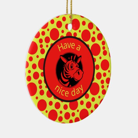 Prettige dag! Zebra Ornament (Rechts)