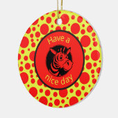 Prettige dag! Zebra Ornament (Links)