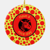 Prettige dag! Zebra Ornament (Achterkant)