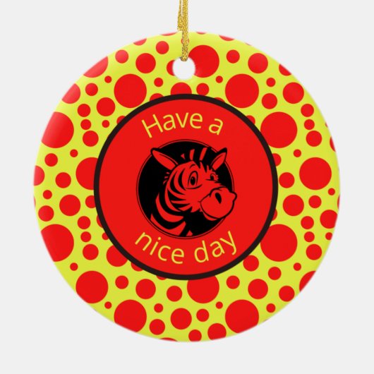 Prettige dag! Zebra Ornament (Achterkant)