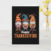 Prettige Dankdag Kabouters Pompoen Geschenken Herf Kaart (Gele Bloem)