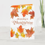 Prettige Dankdag Schrift Colossians Herfstblad Kaart (Voorkant)