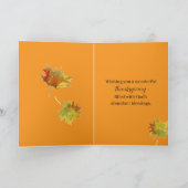 Prettige Dankdag Schrift Colossians Herfstblad Kaart (Binnen)