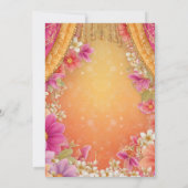 Prettige Diwali Groet Roze Geel Paarse Bloemen Kaart (Achterkant)