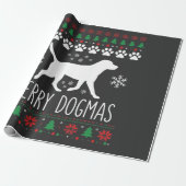 Prettige Dogma's Kersthond Vector Cadeaupapier (Uitgerold)