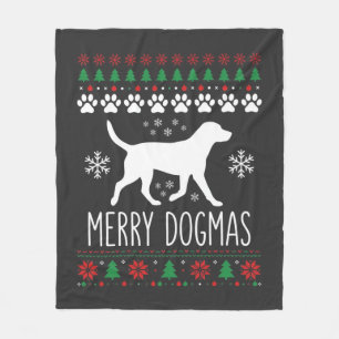 Prettige Dogma's Kersthond Vector Fleece Deken