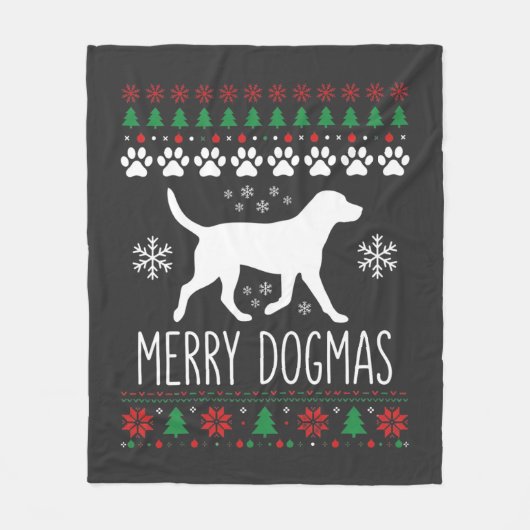 Prettige Dogma's Kersthond Vector Fleece Deken (Voorkant)