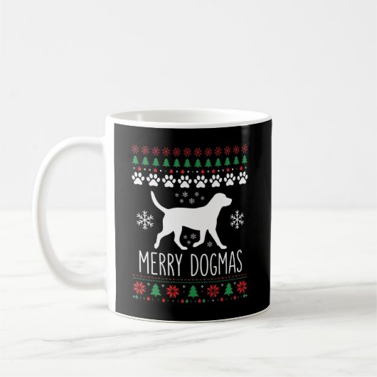Prettige Dogma's Kersthond Vector Koffiemok (Links)