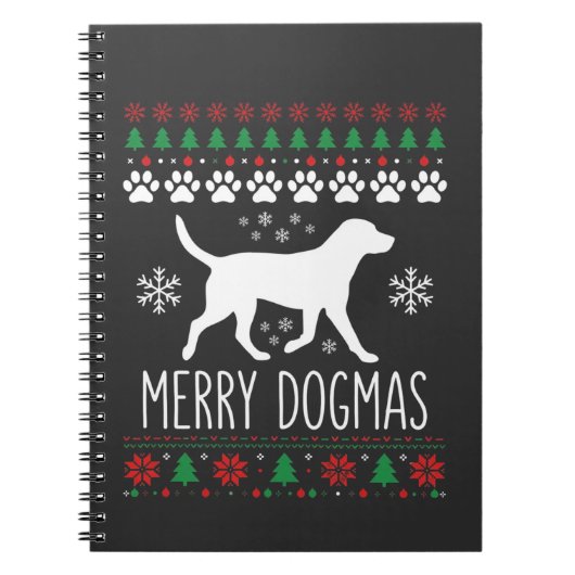 Prettige Dogma's Kersthond Vector Notitieboek (Voorkant)