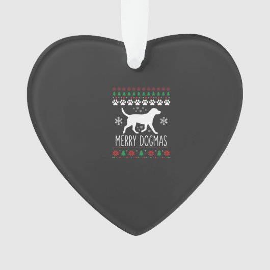 Prettige Dogma's Kersthond Vector Ornament (voorkant)