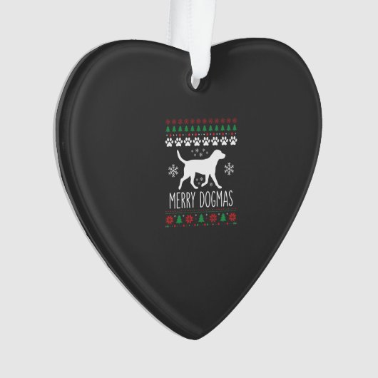 Prettige Dogma's Kersthond Vector Ornament (voorkant)