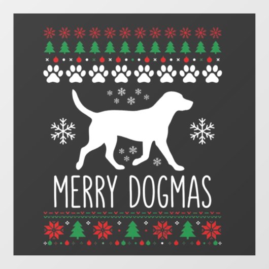 Prettige Dogma's Kersthond Vector Raamsticker (Vel)