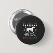 Prettige Dogma's Kersthond Vector Ronde Button 5,7 Cm (Voorkant /achterkant)