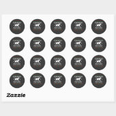 Prettige Dogma's Kersthond Vector Ronde Sticker (Vel)