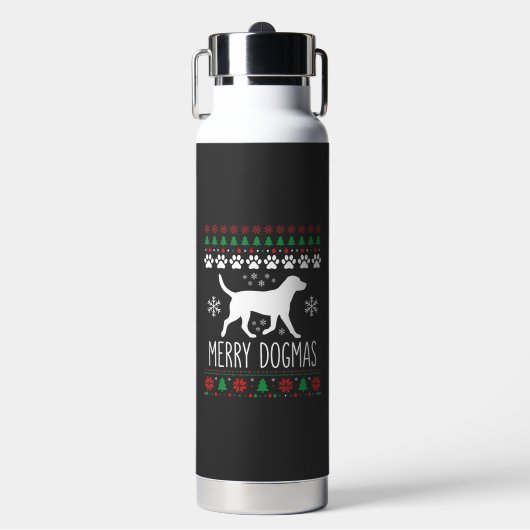 Prettige Dogma's Kersthond Vector Waterfles (Voorkant)