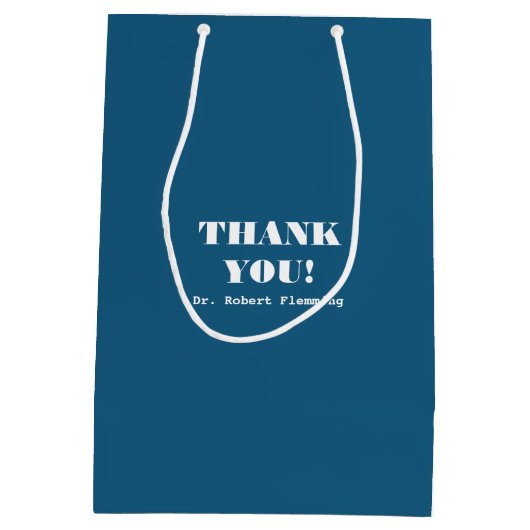 Prettige doktersdag. Aangepaste naam Medium Cadeauzakje (Achterkant)