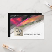 Prettige doktersdag. Aangepaste platte Wenskaarten Kaart (Voorkant / Achterkant in situ)
