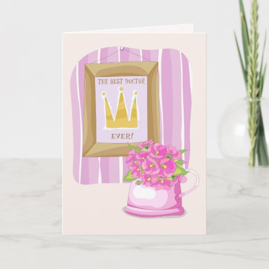 Prettige doktersdag. Lente Bloemen Kaart (Voorkant)