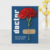 Prettige doktersdag. Wenskaart Kaart (Gele Bloem)