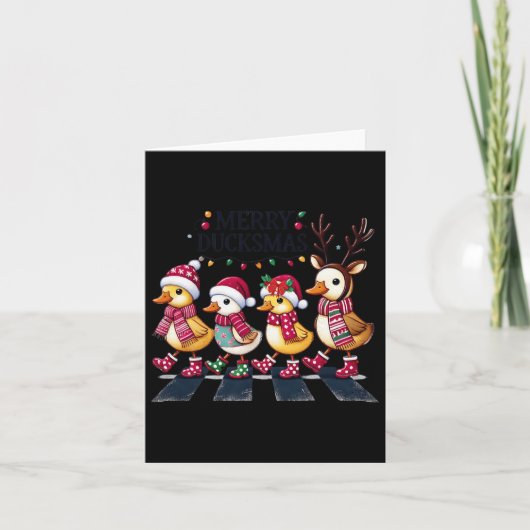 Prettige Eendkerstis Grappige Eend Liefhebbers Ker Kaart (Voorkant)